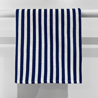 Cotton Stripe Napkin - Navy