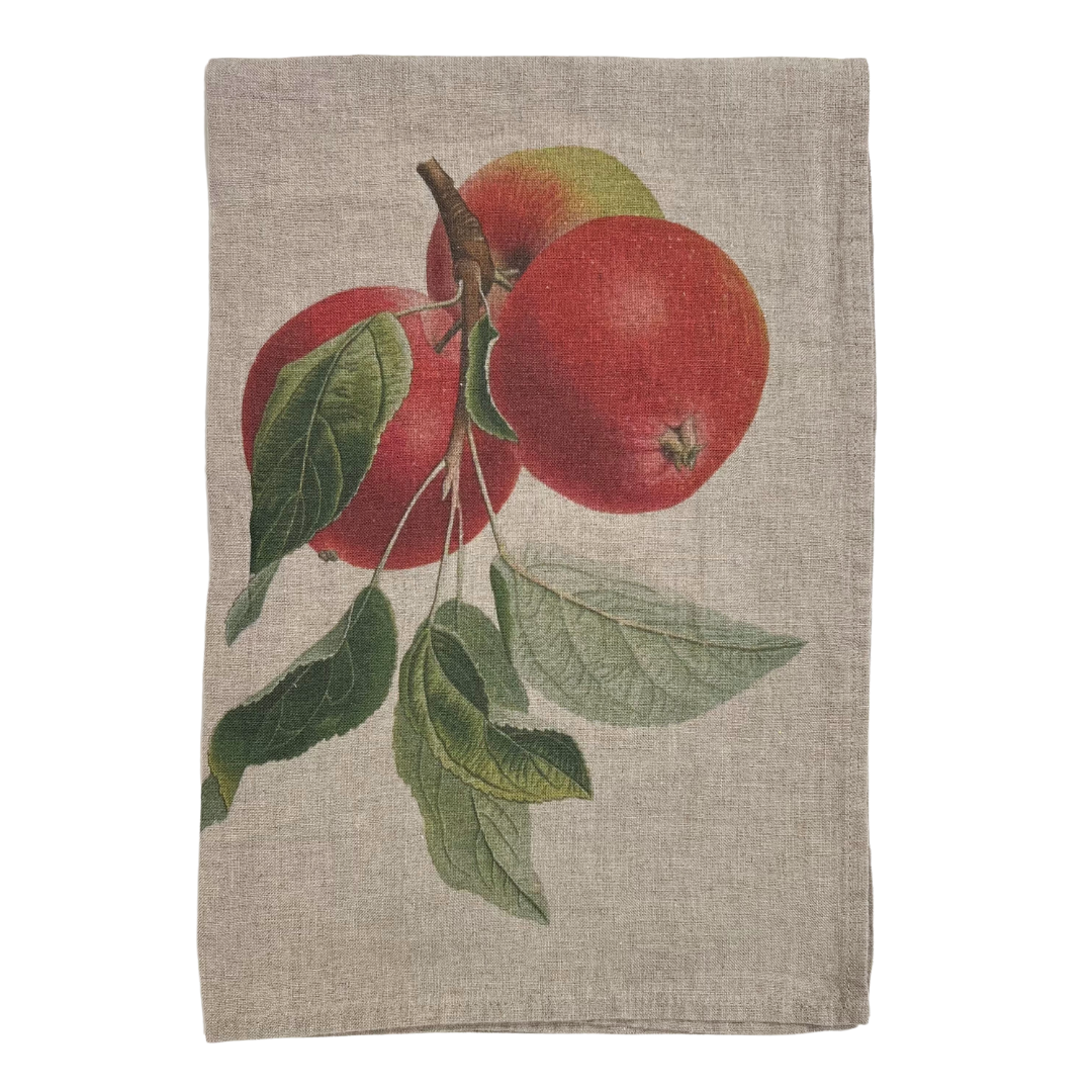 Linen Tea Towel - Apple