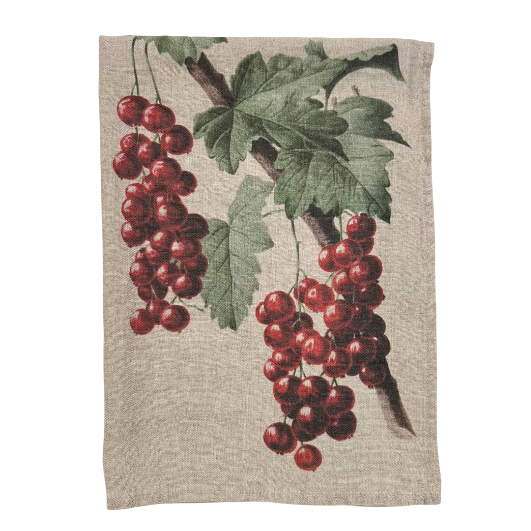 Linen Tea Towel - Currant