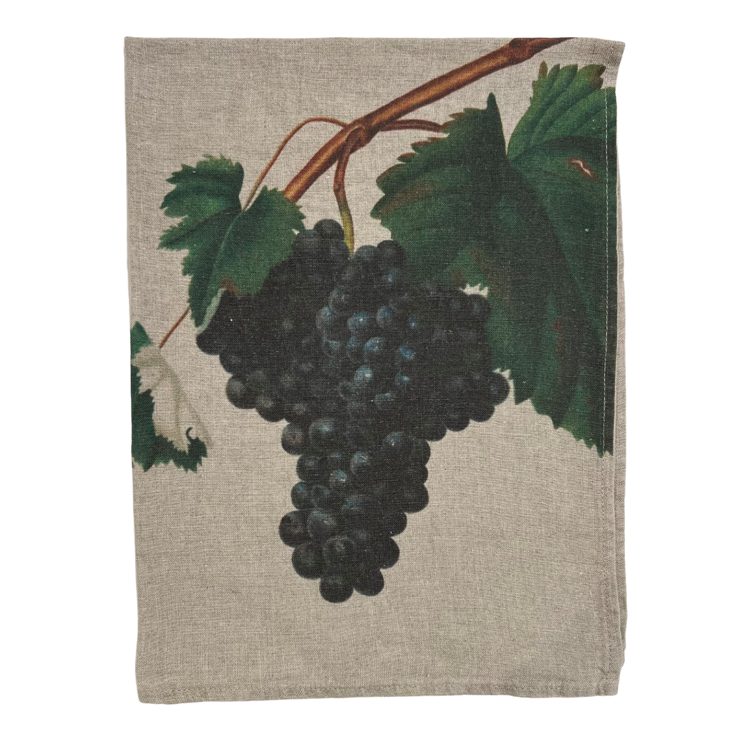 Linen Tea Towel Grapes