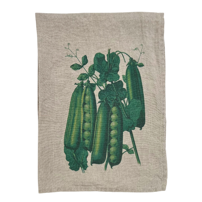 Linen Tea Towel Peas