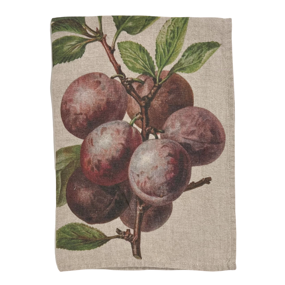 Linen Tea Towel Plum