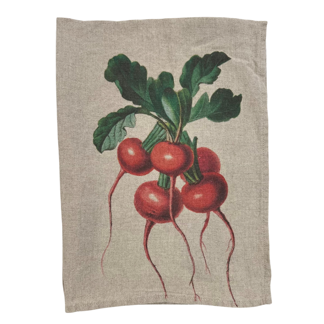 Linen Tea Towel - Radish