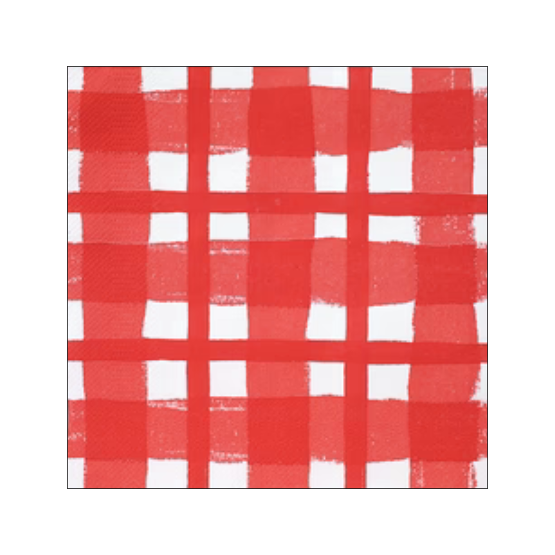 Lunch/Dinner Serviette - Red Check