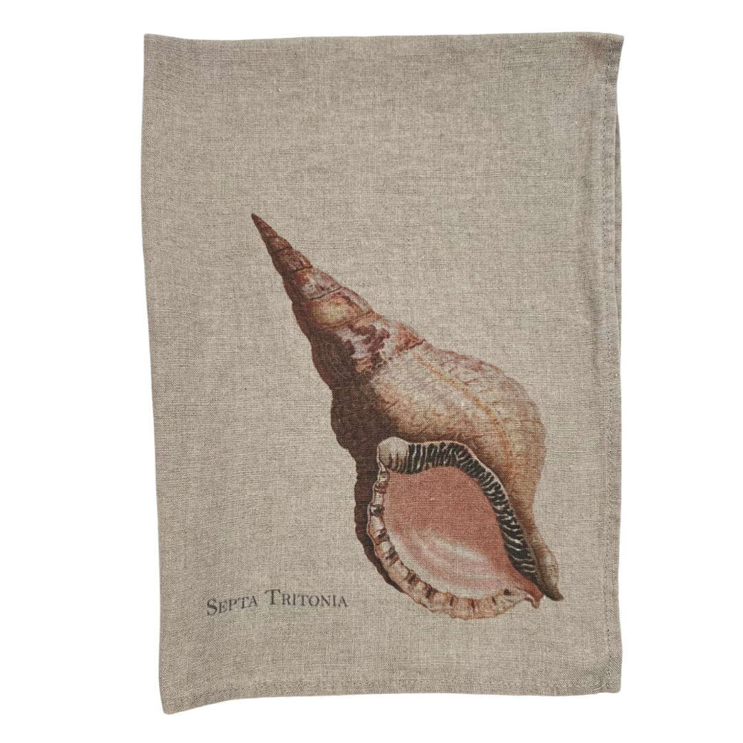 Linen Tea Towel Shell #1