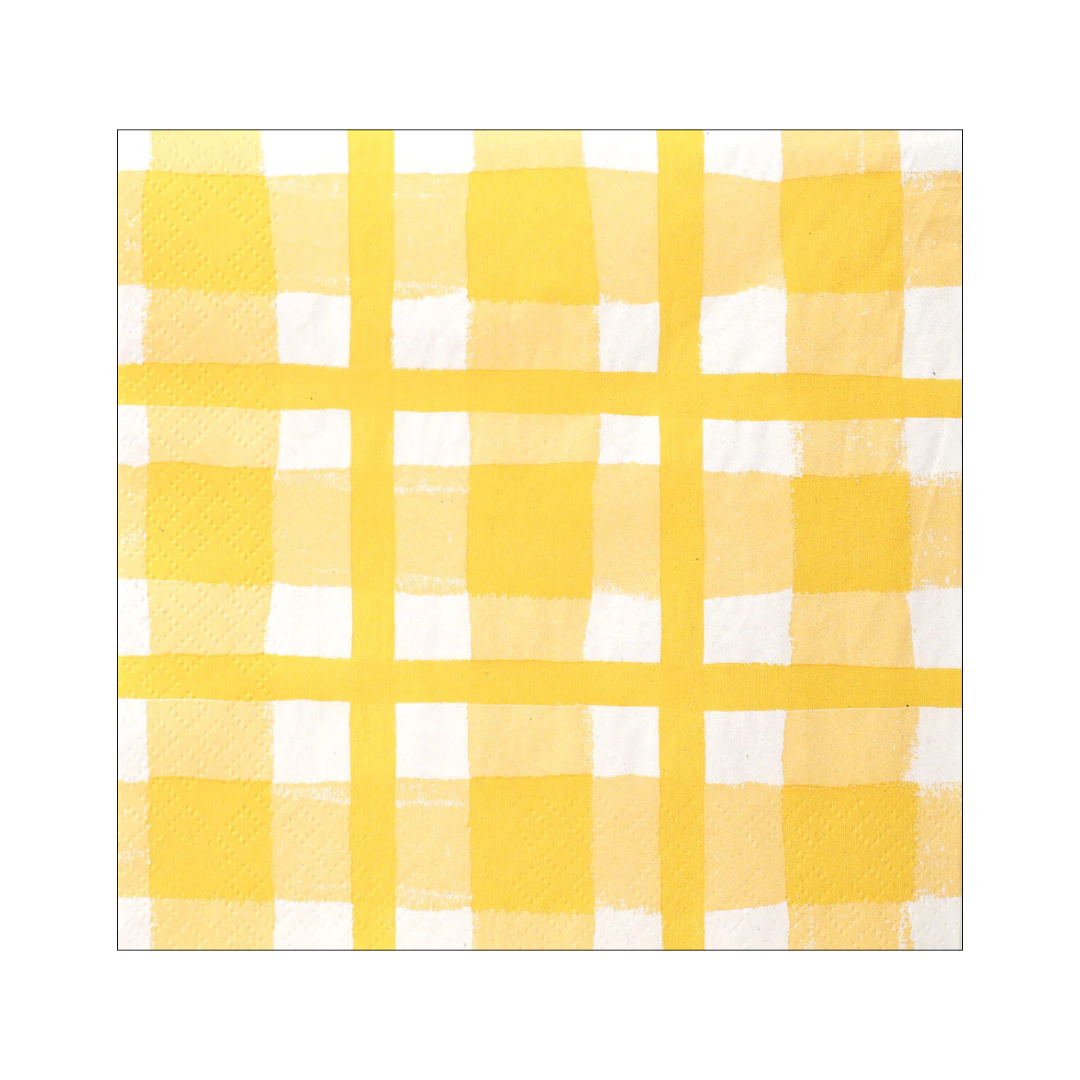 Lunch/Dinner Serviette - Yellow Check