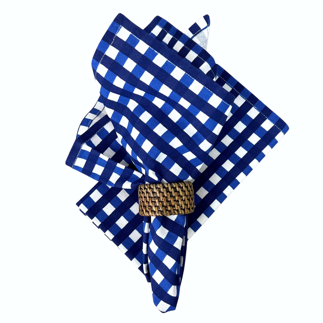 Check Napkin - Navy & Royal Blue