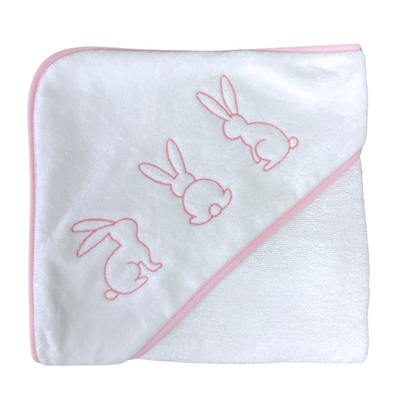 Hooded Towel - Pink Bunny