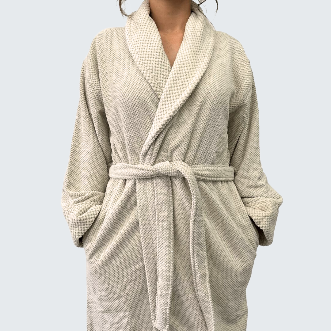 Spa Range Bath Robe - Ecru