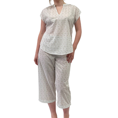 Short Cap Sleeve Cami & 3/4 Pants - Linen