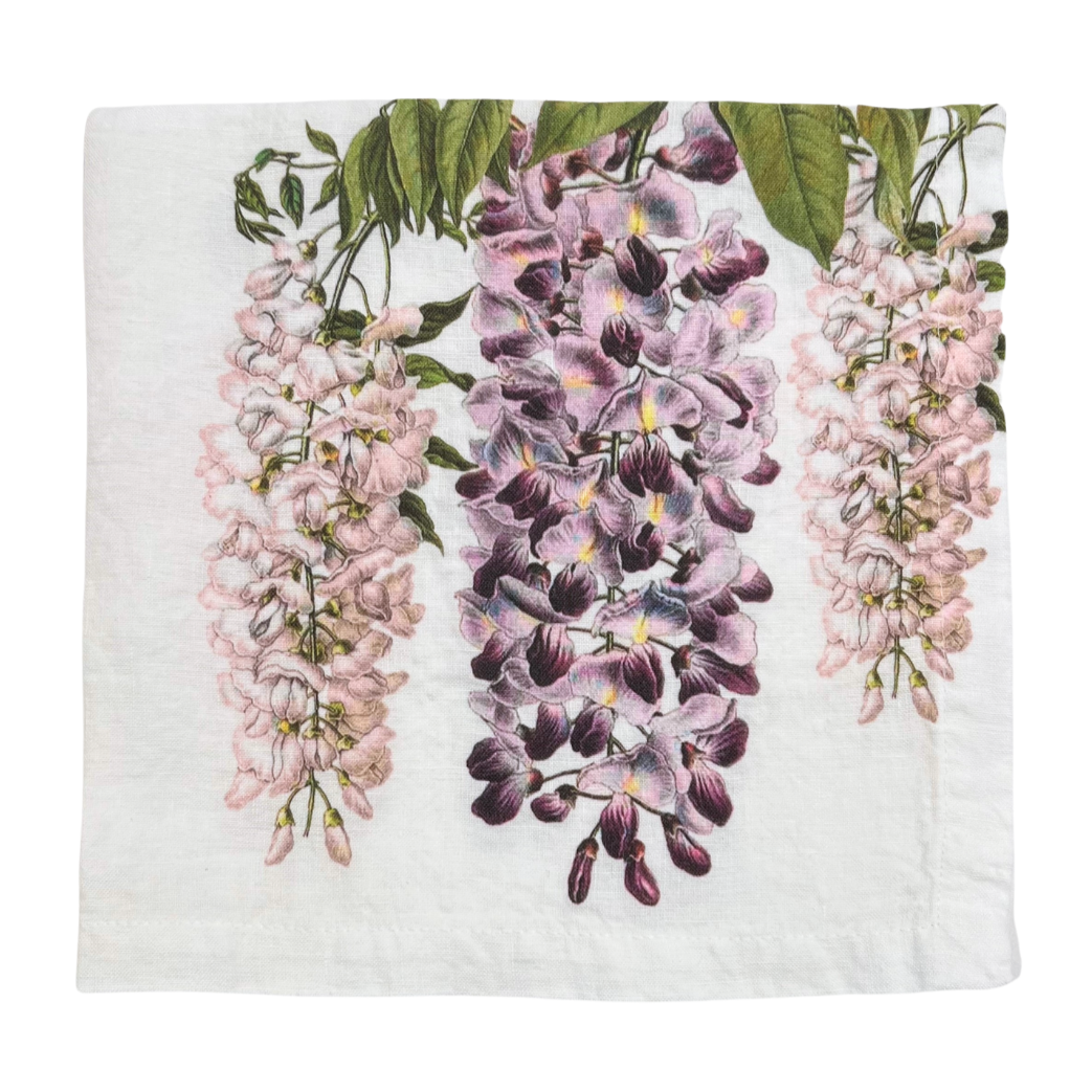 Linen Napkin Climbing Flowers #4