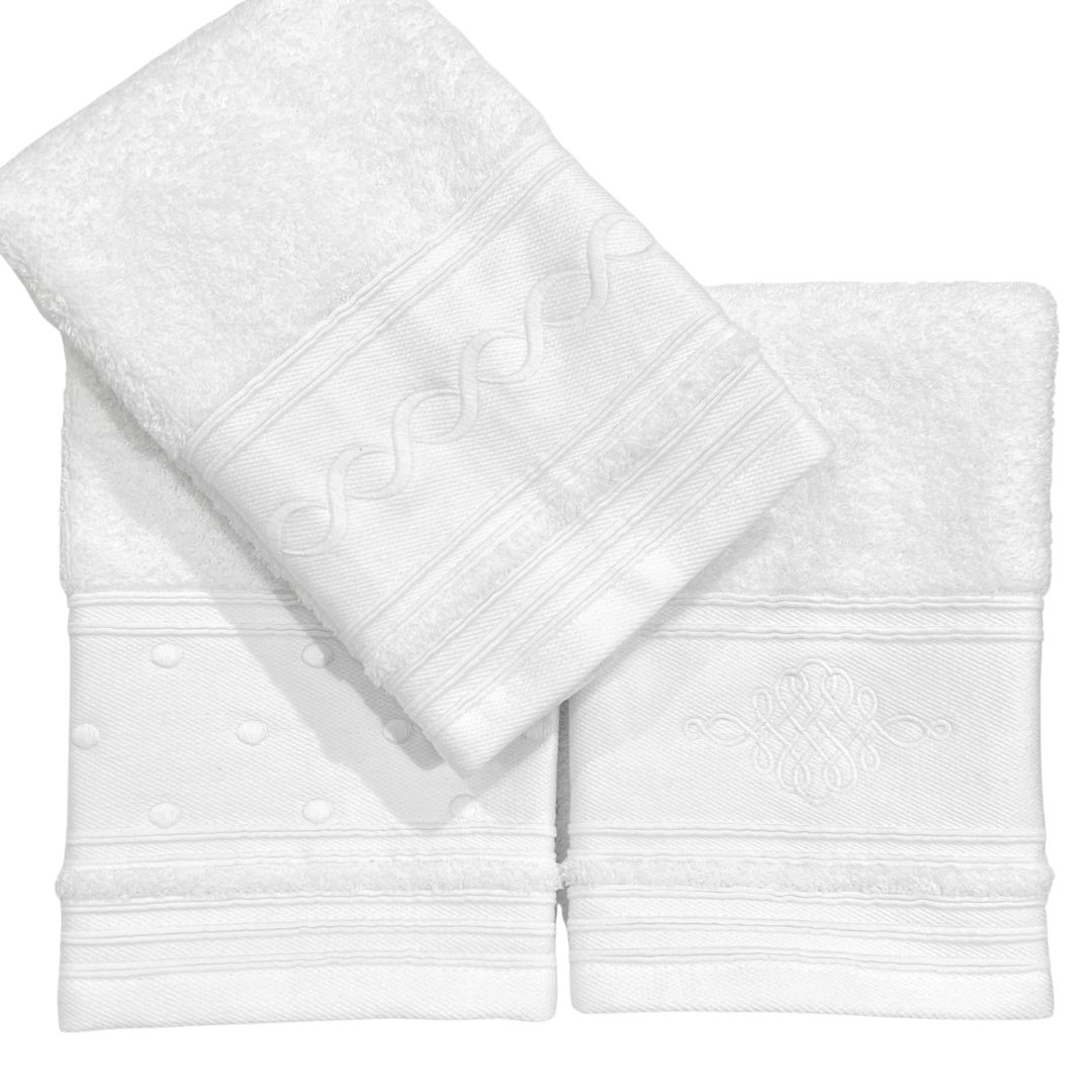 Hand Towel - White Dot