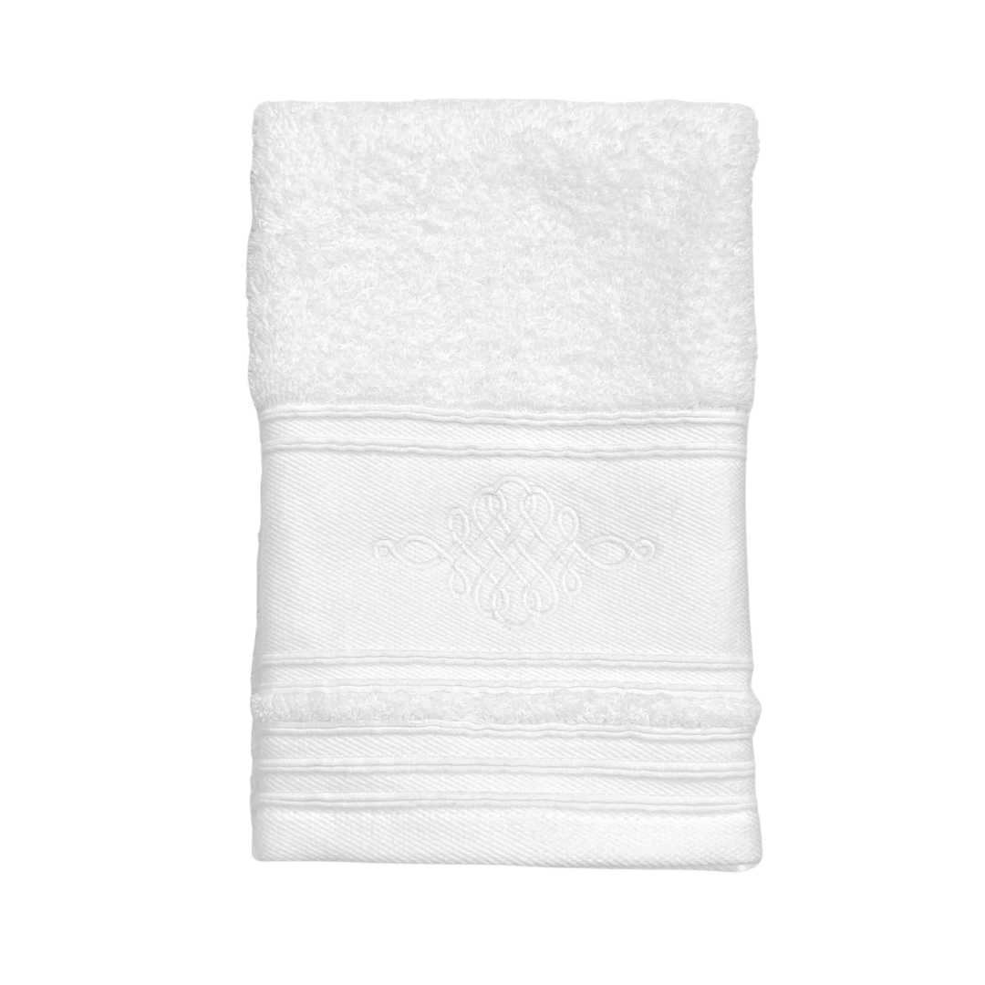 Hand Towel - White Monogram