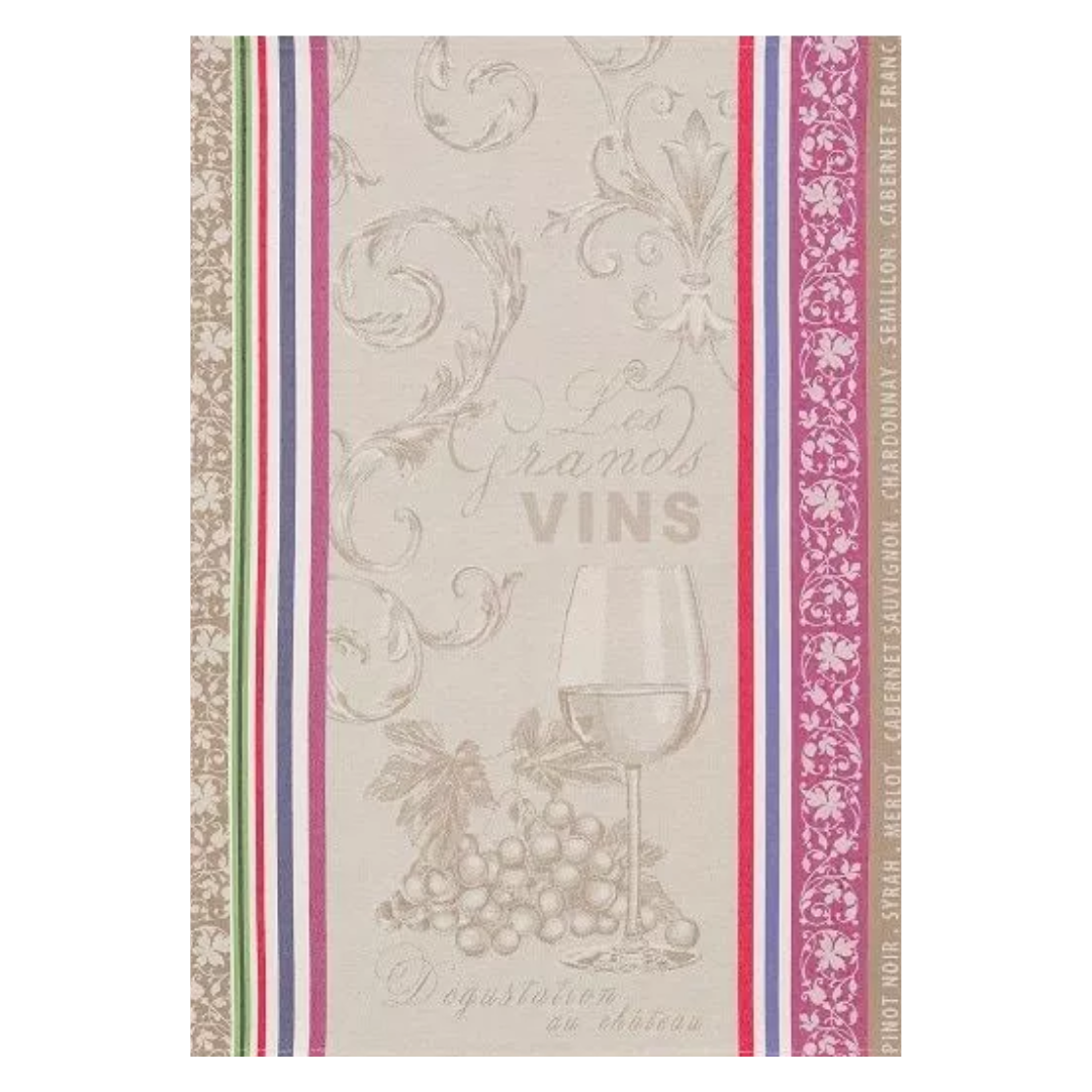 Cotton Jacquard Tea Towel - Les Grande Vins