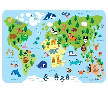 Placemat World Map