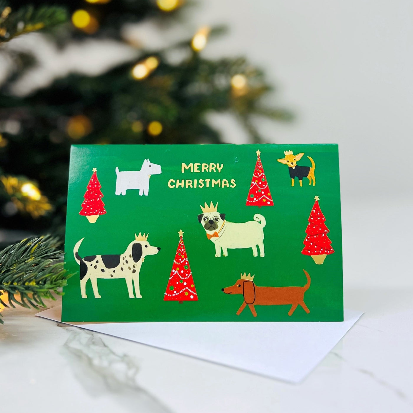 Christmas Card - Christmas Dogs With Hats