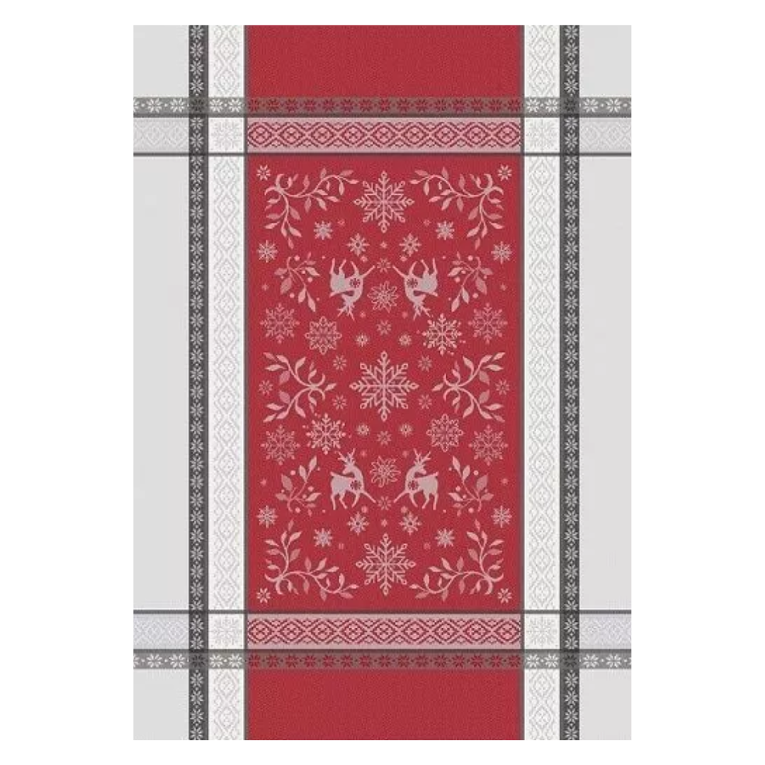 Cotton Jacquard Tea Towel - Christmas Grey