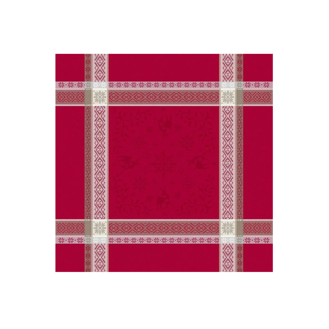 Cotton Jacquard Napkin - Christmas Red