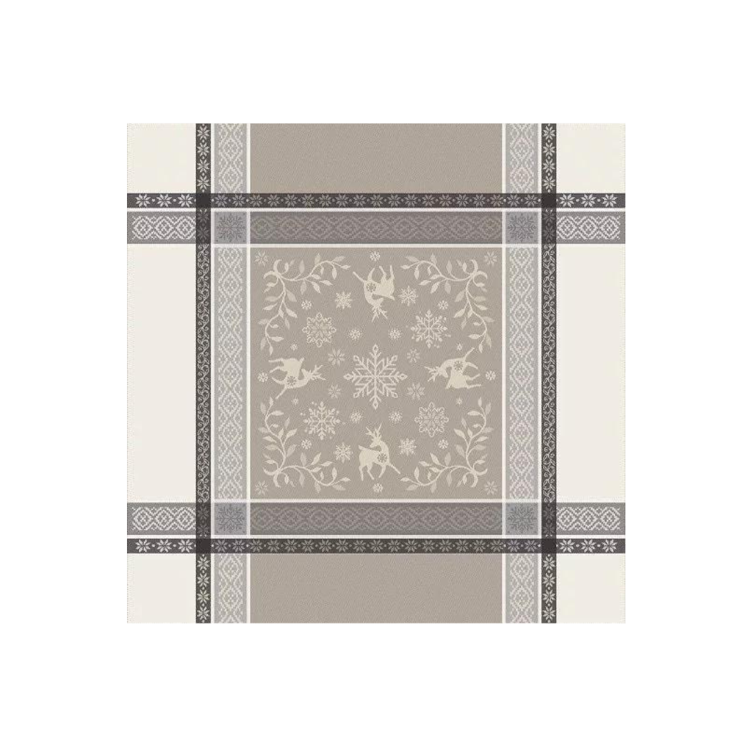 Cotton Jacquard Napkin - Christmas Beige