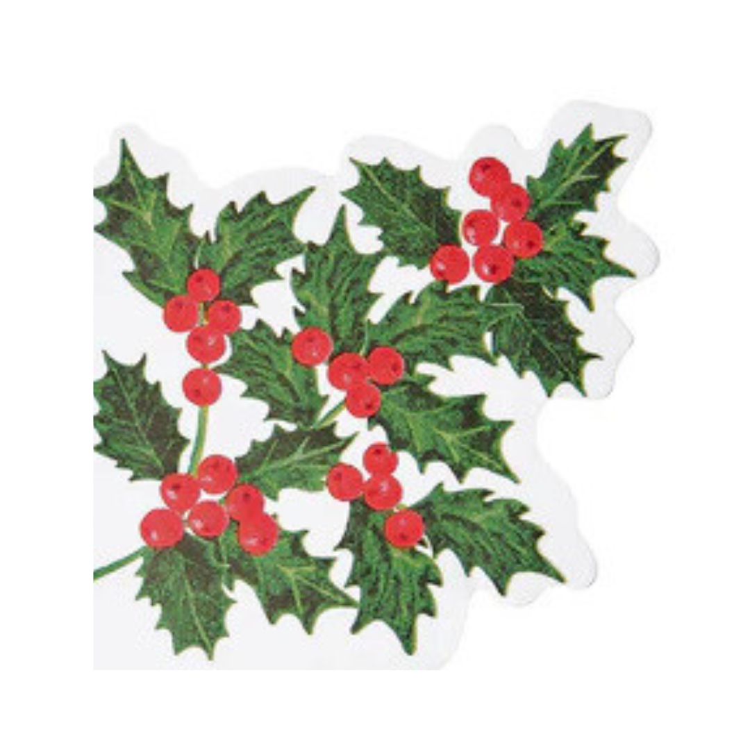 Lunch/Dinner Serviette - Cut Holly