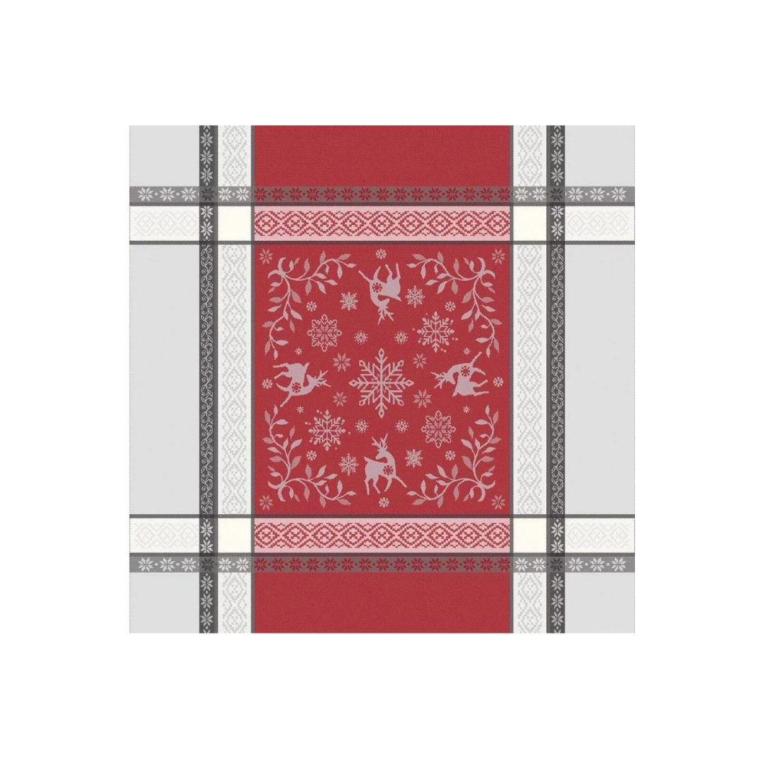 Cotton Jacquard Napkin - Christmas Grey