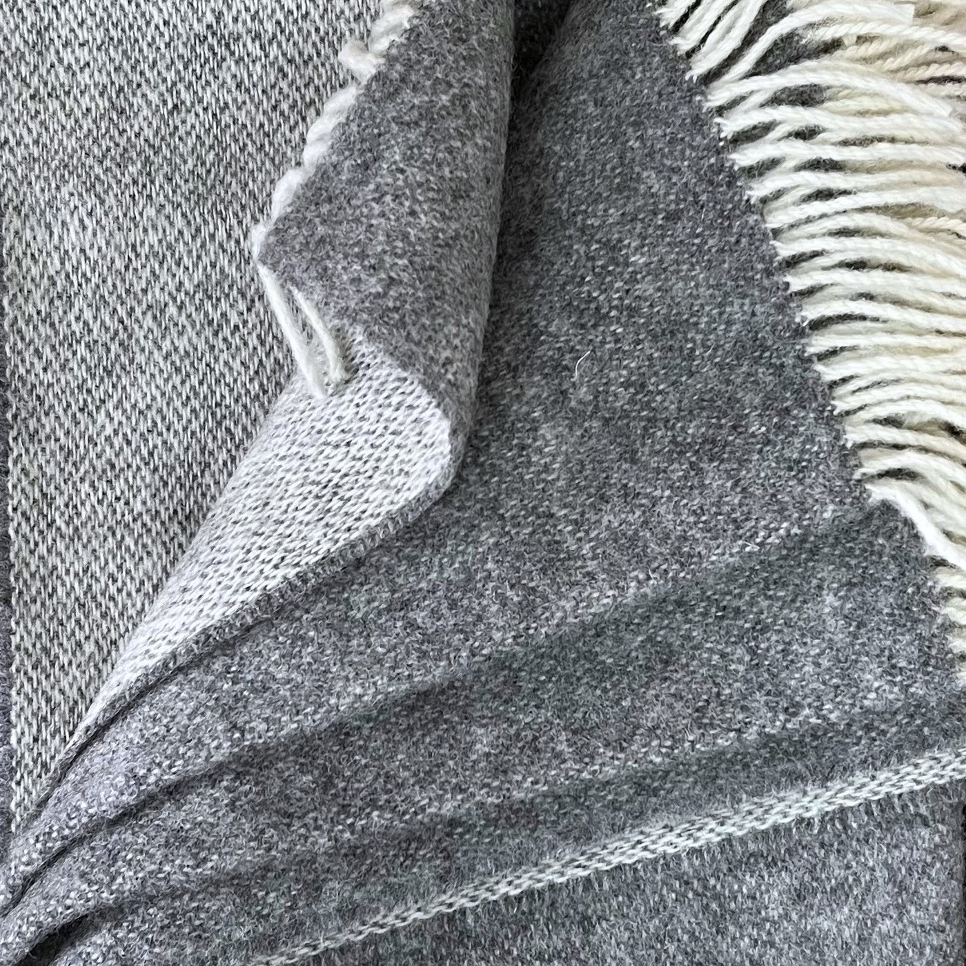 Throw Steel Grey 100% Wool