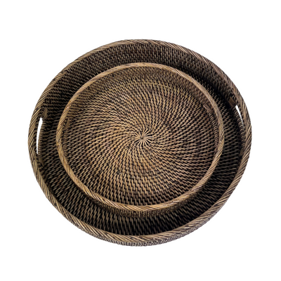 Brown Round Tray - 3 sizes