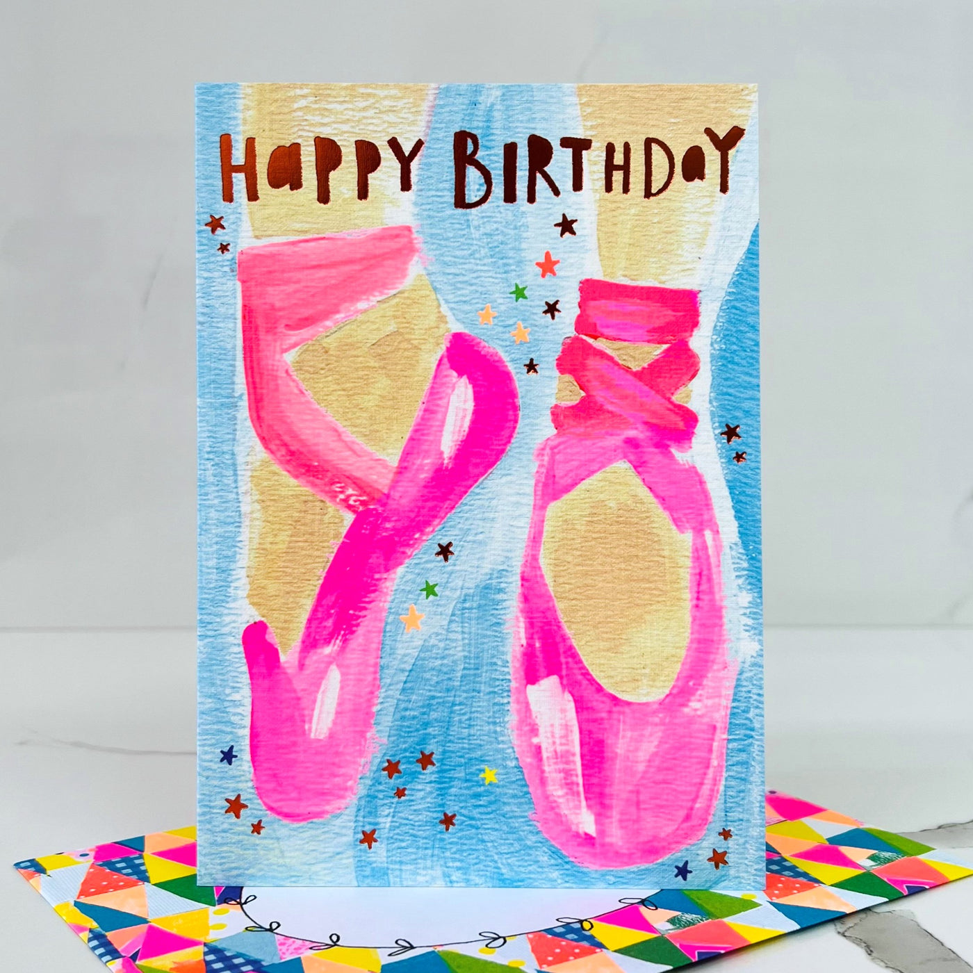 Card Happy Birthday Ballerina shoes