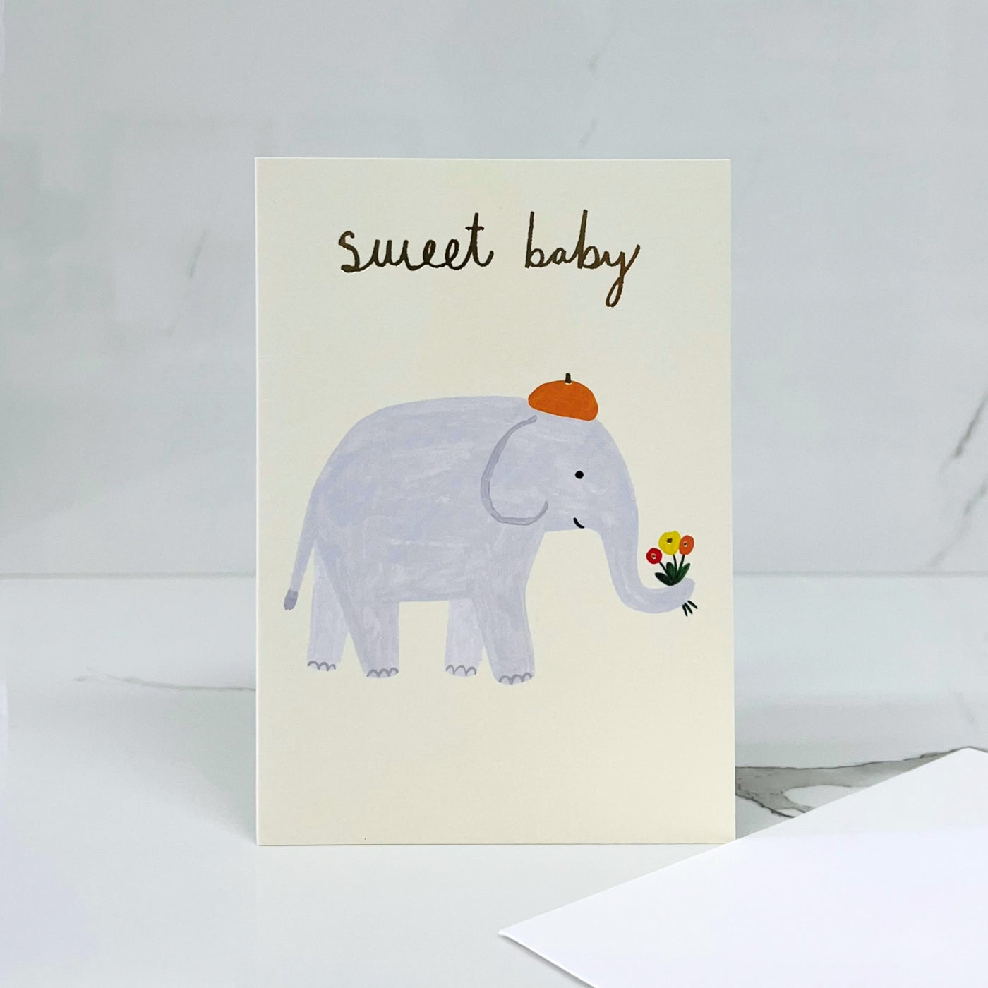 Card New Baby Elephant