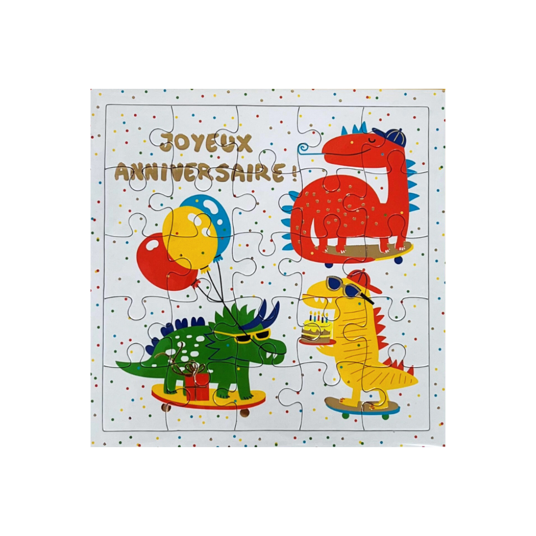 Dinosaur Puzzle Birthday card