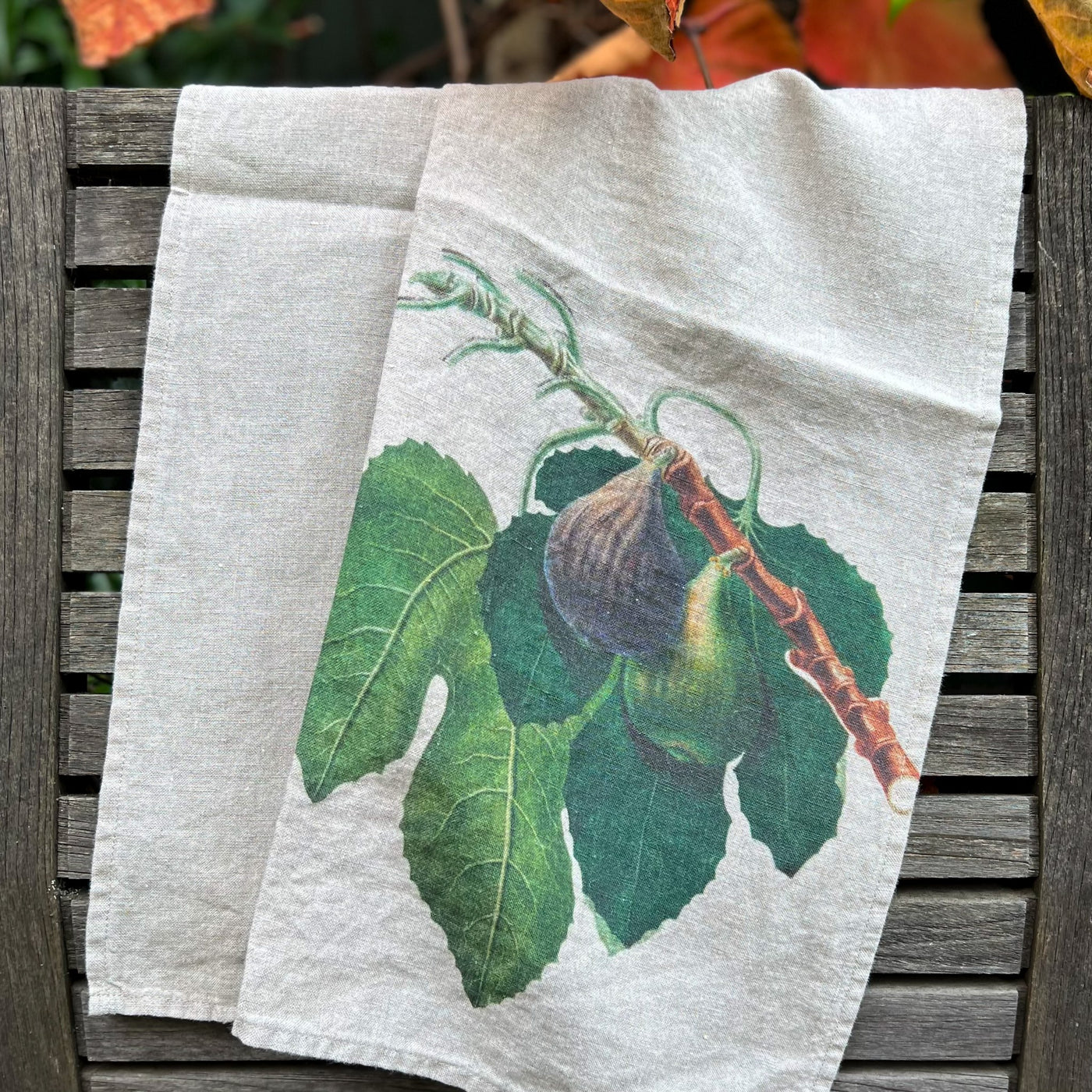 Linen Tea Towel Fig
