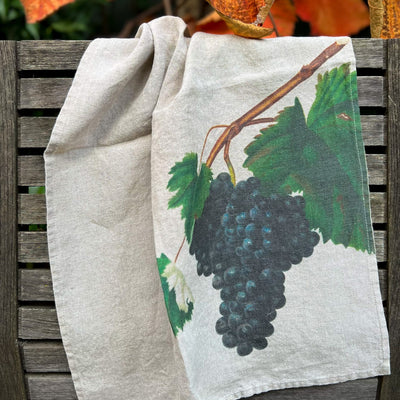 Linen Tea Towel Grapes