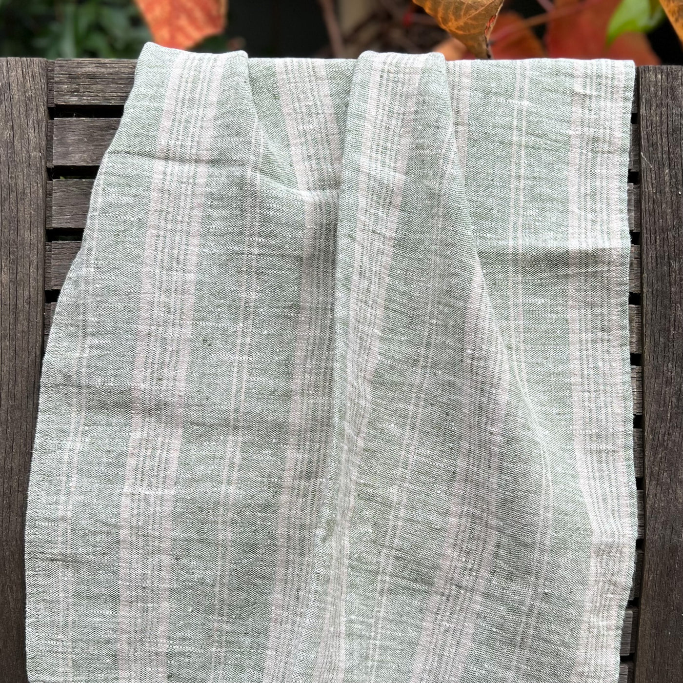 Linen Tea Towel Forest Green