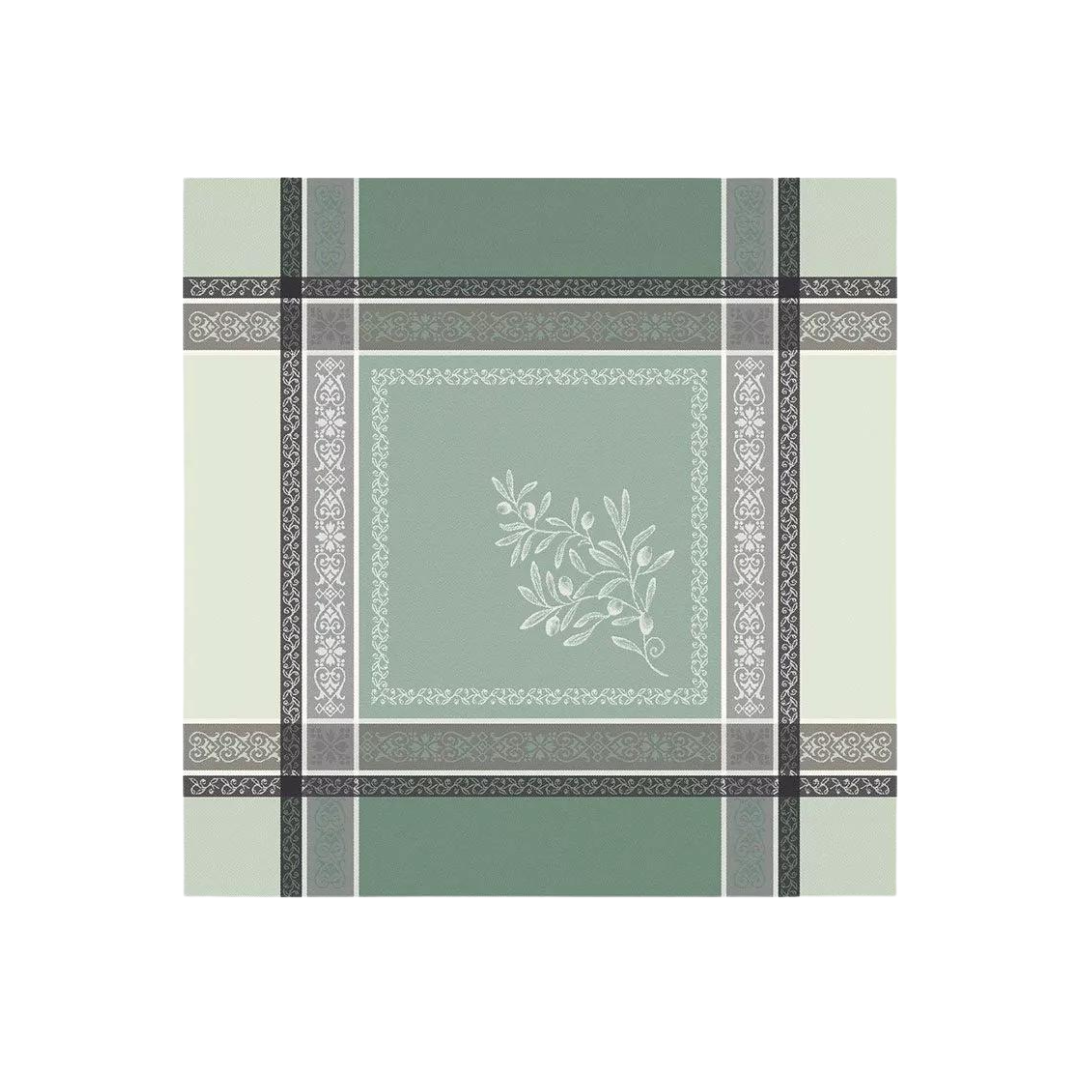 Cotton Jacquard Napkin - Olive Sage & Grey