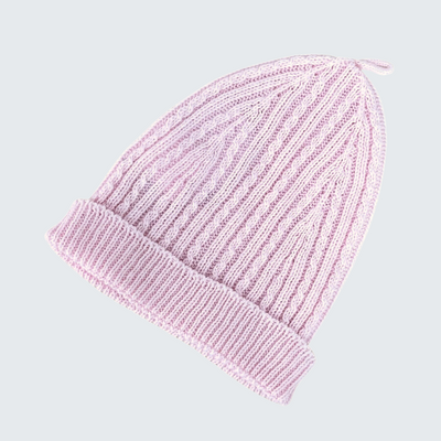 Cable Knit Hat Pink