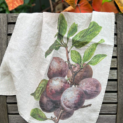 Linen Tea Towel Plum