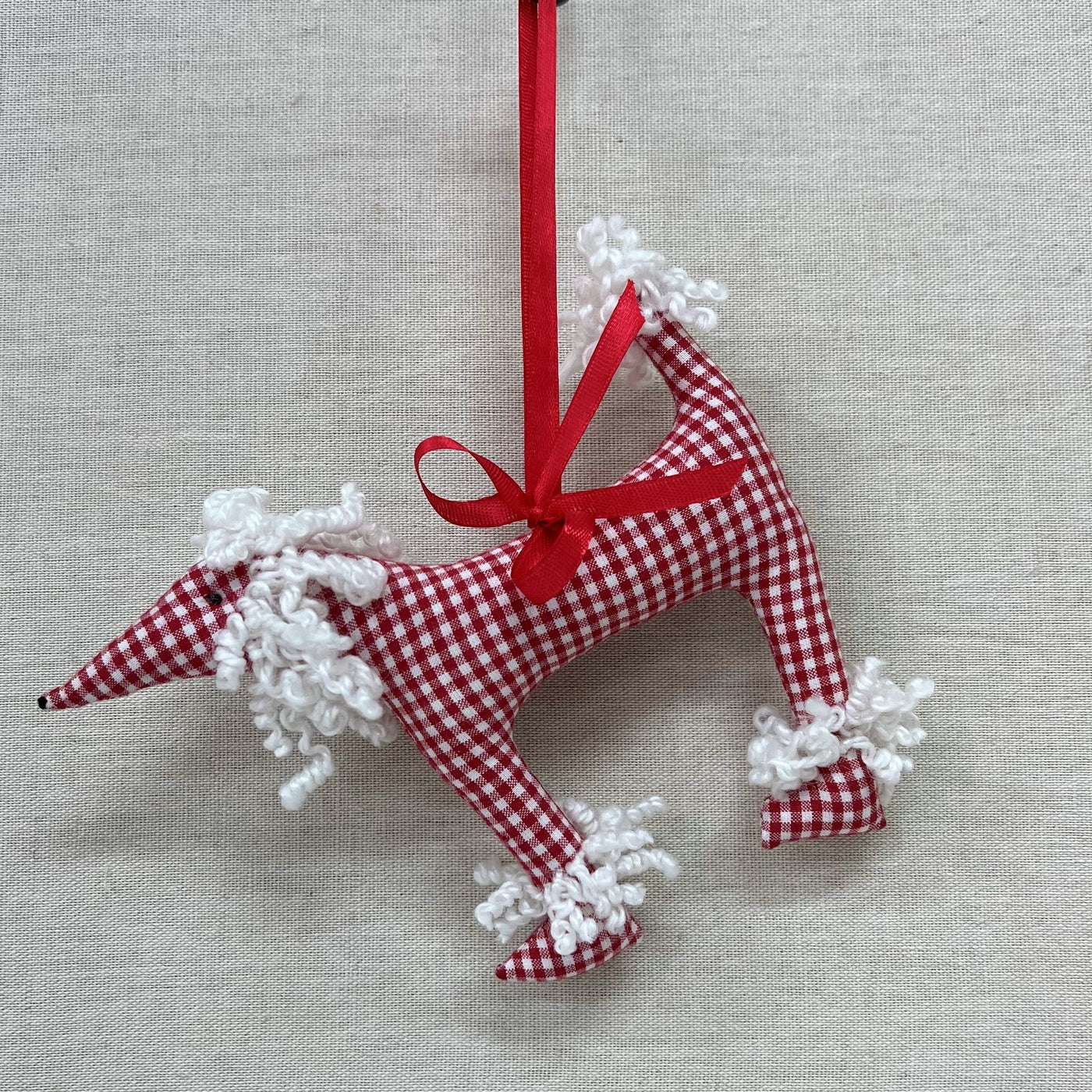 Gingham Poodle Decoration