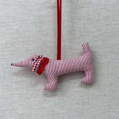 Stripe Sausage Dog Decoration