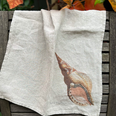 Linen Tea Towel - Shell #1