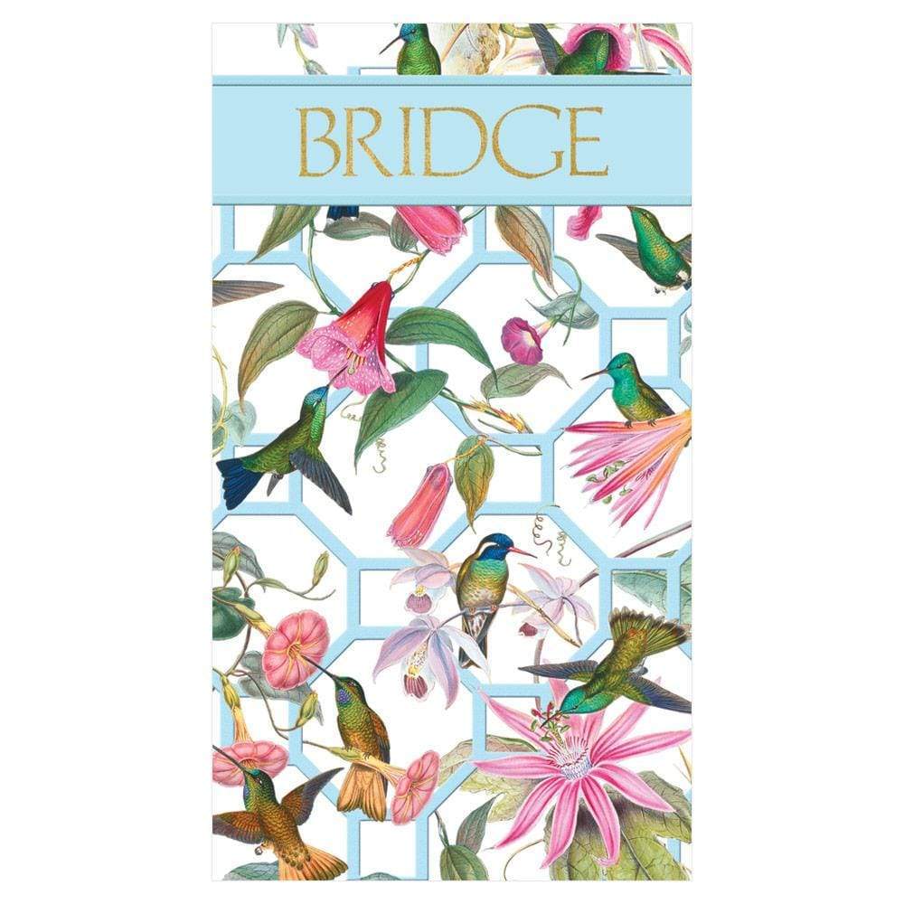 Bridge Score Pad - Hummingbird Trellis