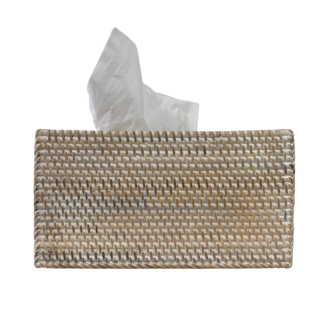 White Rectangular Tissue Box