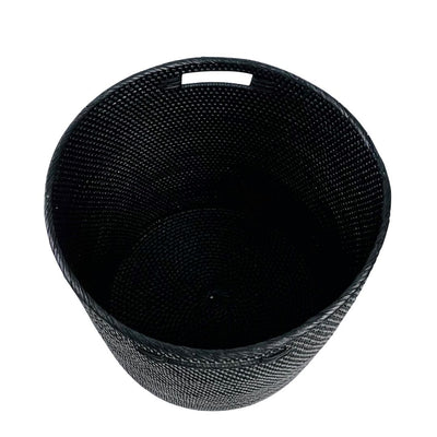 Black Open Round Basket
