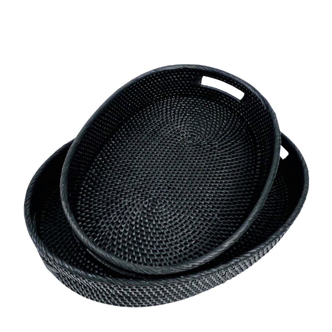 Black Oval Tray - 2 sizes