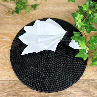 Black Round Placemat - 2 sizes
