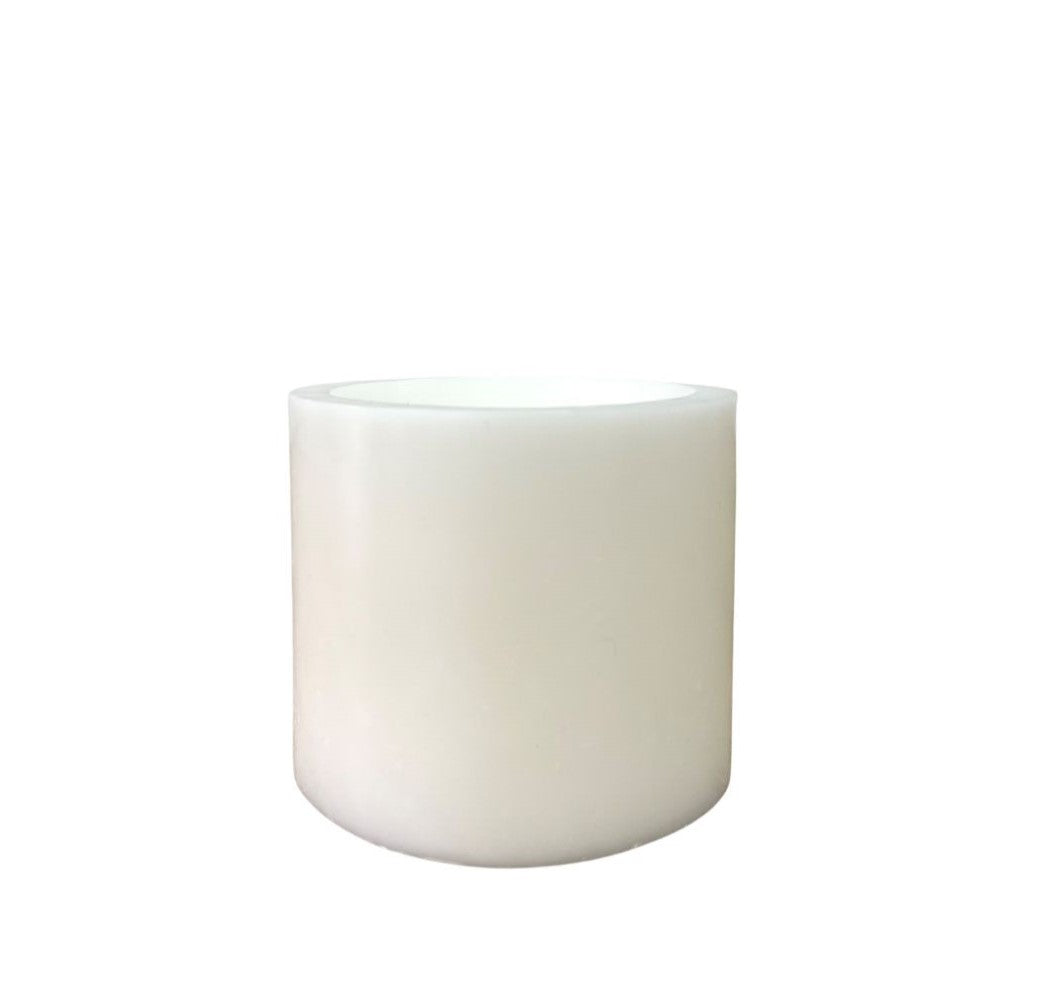White Recessed Candle 10cm x 10cm