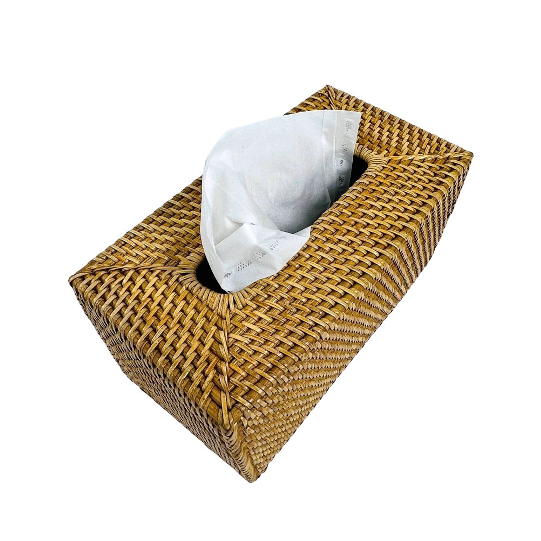 Tan Rectangular Tissue Box