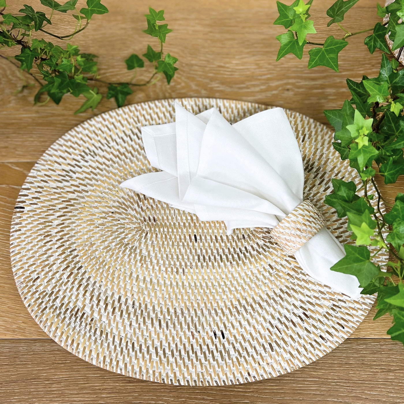 White Oval Placemat