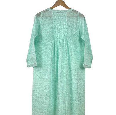 Nightie 3/4 Sleeve Aqua - Medium