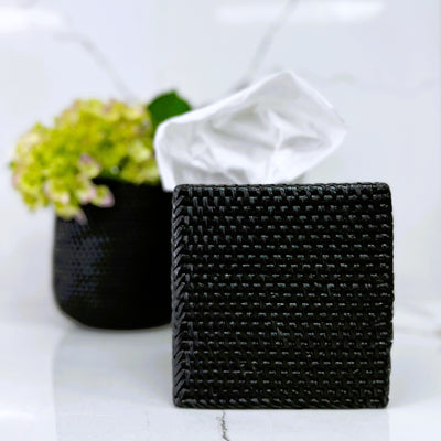 Black Square Tissue Box