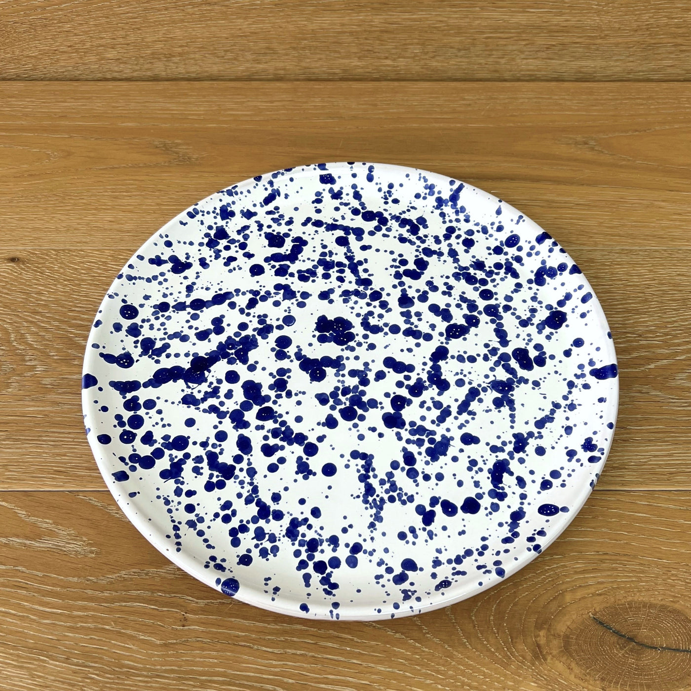 Blue Flat Round Platter 33cm